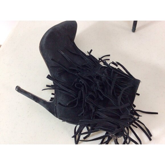 Steve Madden Suede Flapper Boots High Heel Womens 6 - Picture 7 of 8